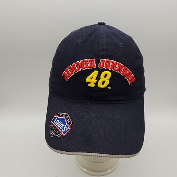 Vintage Jimmie Johnson 48 Hat Cap Adjustable Blue Cotton Embroidered Nascar - Picture 1 of 8